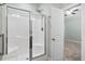 Large shower with sliding glass door, and adjustable shower head at 1578 Stanwick Dr, Johns Island, SC 29455