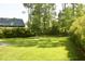 Lush green backyard with mature trees and plenty of space for outdoor activities at 1723 Bolden Dr, Mount Pleasant, SC 29466