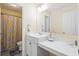 Bathroom with a white vanity and shower at 175 Basket Grass Ln, Summerville, SC 29486