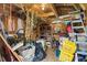 Cluttered shed with storage solutions and tools at 175 Basket Grass Ln, Summerville, SC 29486