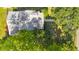 Aerial view showcases the property's roof and surrounding lush greenery at 2060 Wappoo Hall Rd, Charleston, SC 29412