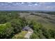 Beautiful aerial view of home nestled amongst lush trees and serene marshland landscape at 2340 Ashley River Rd, Charleston, SC 29414