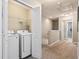 Upstairs laundry area with washer and dryer hookups for added convenience at 2488 Stadium Dr, North Charleston, SC 29406