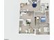 An overhead floorplan of the second floor, decorated with furniture at 301 Dunlin Dr, Summerville, SC 29486