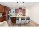 Kitchen island with pendant lights and stainless steel appliances at 3257 Timberline Dr, Johns Island, SC 29455