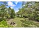 Serene backyard featuring lush trees and two lounge chairs for enjoying the tranquil outdoor space at 3627 Holmes Dr, Johns Island, SC 29455