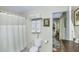 Well-maintained bathroom featuring a shower, toilet, and towel rack at 3627 Holmes Dr, Johns Island, SC 29455
