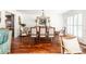 Traditional dining room with hardwood floors, a chandelier, and natural lighting at 37 Fort Royal Ave, Charleston, SC 29407