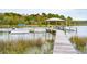 Waterfront home with a private dock, gazebo, boat lift, and stunning views of the marsh at 4215 Ten Shillings Way, Ravenel, SC 29470