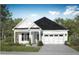 Charming single-story home with a classic white exterior, a covered porch, and an attached garage at 432 Evening Glow Ln, Summerville, SC 29486