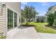 This home boasts a private backyard with a patio and mature trees at 4823 Shady Tree Ln, Summerville, SC 29485