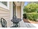Relaxing outdoor seating area on a cozy patio, ideal for enjoying quiet moments and the surrounding greenery at 4823 Shady Tree Ln, Summerville, SC 29485