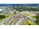 An aerial view pinpoints a home in a residential area with nearby amenities at 512 Alderly Dr, Moncks Corner, SC 29461