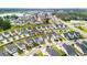 Bird's-eye view of a residential area showcasing the layout of homes and streets at 512 Alderly Dr, Moncks Corner, SC 29461