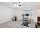 Bright room with a ceiling fan, work space and compact fridge providing a comfortable and functional atmosphere at 512 Alderly Dr, Moncks Corner, SC 29461