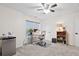 Well-lit room featuring a functional workspace with a ceiling fan offering a cool and productive atmosphere at 512 Alderly Dr, Moncks Corner, SC 29461