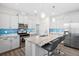 Contemporary kitchen with granite countertops, stainless steel appliances, and a kitchen island at 512 Alderly Dr, Moncks Corner, SC 29461