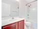 Efficiently designed bathroom with vanity, mirror, toilet, and shower/tub combination at 520 Crossland Dr, Moncks Corner, SC 29461
