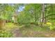 Backyard view of this home surrounded by mature trees and a privacy fence on the property line at 5347 Sundial Ct, North Charleston, SC 29418