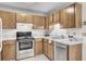 Bright kitchen features stainless steel appliances and white marble countertops at 6241 Rolling Fork Rd # C, North Charleston, SC 29406