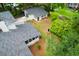 Aerial view of the backyard featuring a detached garage at 886 Friendly Cir, Charleston, SC 29414