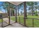 The screened porch has a view of the backyard trees at 8967 N Red Maple Cir, Summerville, SC 29485