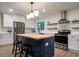 Modern kitchen with stainless steel appliances, butcher block island, and white cabinetry at 103 Four Iron Dr, Summerville, SC 29483