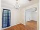 This dining room features an open floor plan with access to the back yard at 106 N Pine St, Summerville, SC 29483
