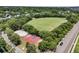Aerial view of community park with athletic fields, basketball court and playground, offering outdoor activities at 134 Etiwan Park St, Charleston, SC 29492