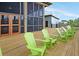 Beautiful outdoor deck with green rocking chairs perfect for relaxation and enjoying the view at 134 Etiwan Park St, Charleston, SC 29492