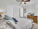 Relaxing bedroom with cozy bedding, a ceiling fan, and a TV on the dresser at 165 Clydesdale Cir, Summerville, SC 29486