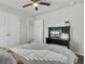 Inviting bedroom with a ceiling fan, neutral decor, and a functional workspace at 165 Clydesdale Cir, Summerville, SC 29486