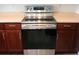 Stainless steel oven with dark cabinetry and countertops at 1755 Central Park Rd # 9103, Charleston, SC 29412