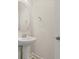 Stylish powder room featuring a pedestal sink and elegant fixtures, conveniently located for guests at 198 Winding Branch Dr, Summerville, SC 29486
