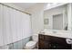 Cozy bathroom with shower-tub combo, toilet, vanity, and neutral walls maximizes space and functionality at 199 Meadow Wood Rd, Summerville, SC 29486