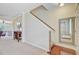 Welcoming foyer with hardwood floors and staircase, creating an elegant entry point at 199 Meadow Wood Rd, Summerville, SC 29486