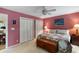 Cozy bedroom with multiple closets, plush carpeting, and warm, inviting lighting at 2653 Seabrook Island Rd, Seabrook Island, SC 29455