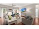 Well-lit living room with modern decor, hardwood floors, and contemporary furnishings at 2845 August Rd, Johns Island, SC 29455