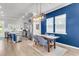 Eat-in kitchen with stainless appliances and blue accent wall at 348 Spindlewood Way, Charleston, SC 29414