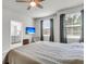 The main bedroom features a ceiling fan, two windows with blinds, and a television at 348 Spindlewood Way, Charleston, SC 29414