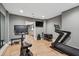 Finished basement used as a gym with a treadmill and a bike at 3871 Sawyers Island Dr, Mount Pleasant, SC 29466