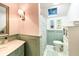 Bright bathroom featuring a vanity, decorative art, and a shower with a stylish curtain at 4150 Nature View Cir, Johns Island, SC 29455