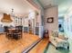 A kitchen features a dining table, stainless steel appliances and custom cabinets at 4150 Nature View Cir, Johns Island, SC 29455