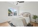 Bedroom features hardwood floors, ample sunlight and a ceiling fan at 42 Poinsett St # B, Charleston, SC 29403