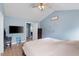 Comfortable bedroom features light wood flooring and light blue walls at 432 Equinox Cir, Ladson, SC 29456