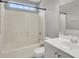 This bathroom has a tub and shower combination, a white toilet and vanity at 434 Antebellum Ln, Mount Pleasant, SC 29464