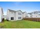 Backyard with new lawn and wood fence at 514 Purple Finch Rd, Summerville, SC 29486