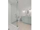Modern bathroom with glass-enclosed shower and sleek vanity at 7053 Schooner St, Daniel Island, SC 29492