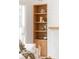 Elegant built-in shelving next to fireplace, providing stylish storage and display space in the living area at 7053 Schooner St, Daniel Island, SC 29492