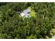 An aerial view showcases a pristine home surrounded by beautiful green trees and landscape at 105 Bobcat Ln, Ravenel, SC 29470
